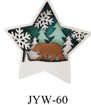 26 nouveaux objets artisanaux en bois de Noël, animaux de la forêt d'Amérique du Nord créatifs, décorations en bois pour la maison