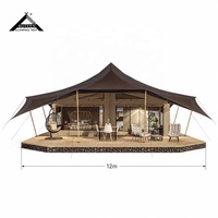 Tente de villa BOTEEN de luxe 1050g à membrane tendue, double couche, quatre saisons, 3 portes, imperméable, coupe-vent, écologique, solution tout-en-un