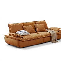 Canapé modulaire en tissu de lin doux et simple, meubles de salon, chaise longue, canapé-lit lavable, ensemble de canapé modulaire d'angle
