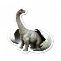 Autocollants personnalisés pour ordinateur avec logo imprimé en usine, autocollants de forme personnalisée, étiquettes de logo personnalisées, autocollants de dinosaures de dessin animé