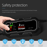 Cargador de Batería Portátil Universal Inteligente para Automóvil, Venta Directa de Fábrica Boman, Control Remoto, Pantalla de Monitoreo de Voltaje, 2A 8