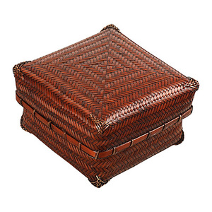 Antique-style bamboo woven bag, tea ceremony accessories, tea set <b>storage</b> box, travel kung fu tea set portable bag, tea <b>basket</b> - Product Image 5