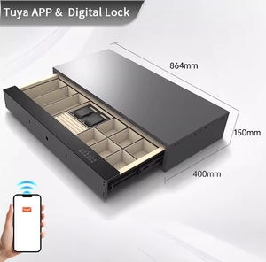 छत सुरक्षित उच्च अंत घर छिपे हुए छोटे फर्नीचर दराज सुरक्षा बॉक्स मनी सुरक्षित बॉक्स फिंगरप्रिंट और डिजिटल लॉक सुरक्षित स्टील रो/स/सो - Product Image 3