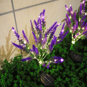 Lámpara Solar de Jardín con Forma de Lavanda, LED, Resistente al Agua, para Patio y Jardín - Product Image 2