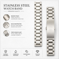 Correa de reloj de lujo de acero inoxidable plateado con centro de cerámica, correa de reloj metálica con cierre plegable, accesorios de repuesto para reloj