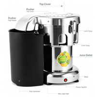 Automatische professionele sapcentrifuge voor tomaten, sinaasappels, fruit en groenten, geschikt voor thuisgebruik.