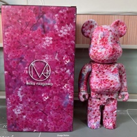 Figurine Bearbrick 400% en résine électroplaquée motif fleur de cerisier, en ABS, pour décoration intérieure et cadeau, en stock