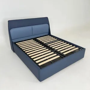 AJJ-BG084 nội thất cao cấp tùy chỉnh phong cách Ý rất đơn giản về giường đôi nổi tiếng