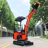 Excavator Mini Crawler Serbaguna 1,2 Ton, Rangka Kuat, Bising Rendah, Handal, Mesin Penggali Kecil