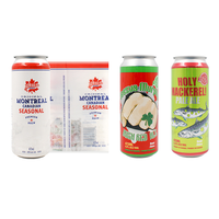 Étiquette thermorétractable en film PET PVC avec impression couleur personnalisée pour les bouteilles de jus, les boissons, la bière, l'eau minérale, les pots, les canettes de soda