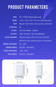 <span class=keywords><strong>Chargeur</strong></span> mural universel USB-C rapide 20-30W pour <span class=keywords><strong>iPhone</strong></span> <span class=keywords><strong>Apple</strong></span> 17 16 15 14 13 12 <span class=keywords><strong>11</strong></span> Pro Max X, adaptateur secteur USB PD 20W - Product Image 2