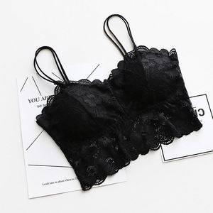K470 Top Corto Sexy para Mujer, con Relleno en el Pecho, para Hacer Ejercicio, con Encaje, Estilo Bralette - Product Image 6