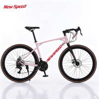 Vélo de course sur route 22 vitesses 700C entièrement en fibre de carbone avec freins à disque pour adulte