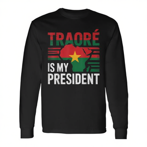 T-shirt à manches longues Traore est mon président Burkina Faso - Product Image 2