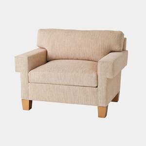 Poltrona Moderna con Struttura in Legno Massello e Rivestimento Imbottito, Comoda ed Elegante Sedia d'Accento per Soggiorno e Camera da Letto - Product Image 2