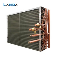 Échangeur de chaleur à condenseur LANDCOOL 10HP, équipement de réfrigération, tube en cuivre, ailettes en alliage d'aluminium, pièces de chauffage CVC, serpentin de refroidissement AC