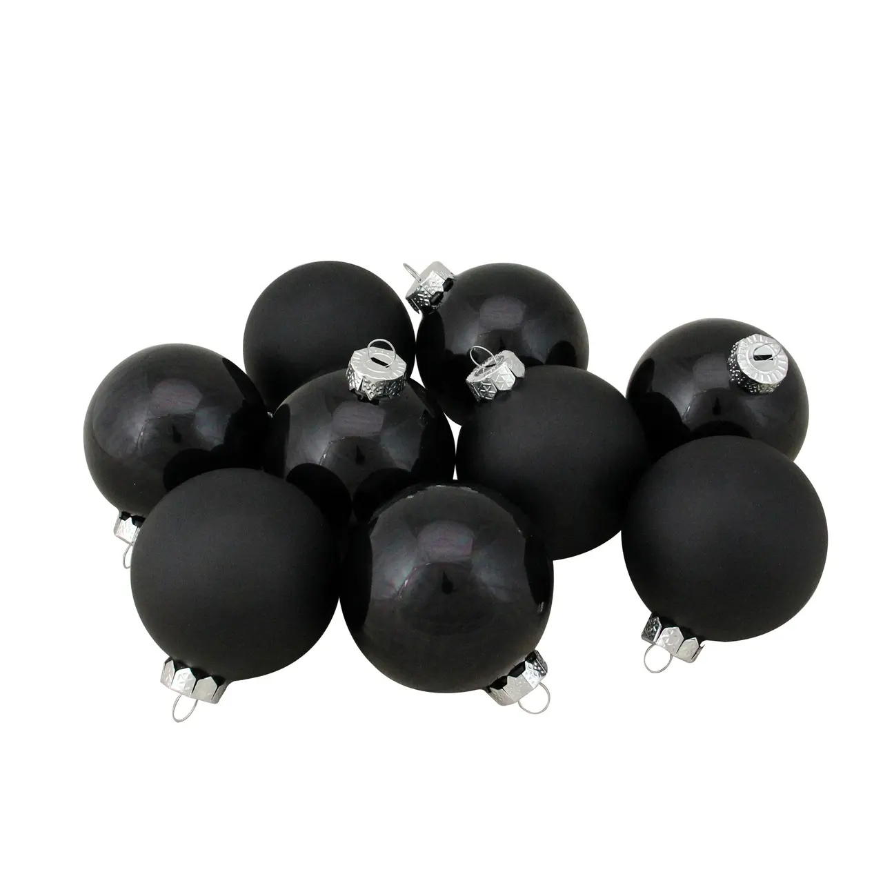 Christmas items Shatterproof black glass Christmas ball with different shapes