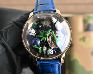 Reloj Mecánico Tourbillon Panda de Alta Calidad, 47 mm, Acero Inoxidable, Cristal de Zafiro, Correa de Cuero, Diseño de Lujo - Product Image 2