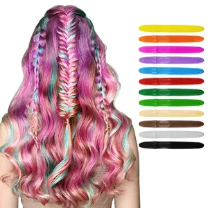 KHY Offre Spéciale 12 couleurs de teinture de cheveux pour filles enfants couleur temporaire Pet chien chat cheveux lavables craie stylo bâton Crayon