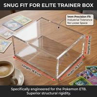 Boîte de présentation portable pour boosters de cartes Pokémon TCG, en acrylique écologique, avec couvercle magnétique, taille personnalisable, protection anti-UV