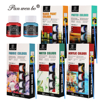 Panwenbo 25 ml 12 Couleurs Peinture Acrylique Non Toxique, Set de Peintures d'Art Professionnel pour Artistes