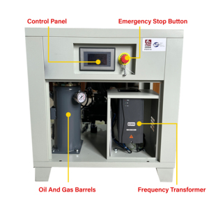 Chi phí thấp 10hp7.5kw 40cfm Vít Máy nén khí công nghiệp 15HP 20HP 30HP 50hp làm mát không khí im lặng Máy nén khí - Product Image 2