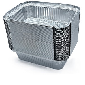 Heatable nhôm lá thực phẩm container tin giấy ăn trưa hộp Takeaway bao bì hộp cho bữa ăn lưu trữ dùng một lần hình chữ nhật - Product Image 1