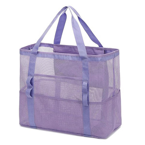 Bolsa de playa de malla resistente al agua, bolsa de almacenamiento para viajes, para zapatos, trajes de baño, uso al aire libre - Product Image 1