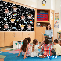 Rouleau de papier pour tableau d'affichage en tissu non tissé Vindel 12 pieds |   Papier d'Emballage Mural pour Salle de Classe 15,6 po x 12 pi