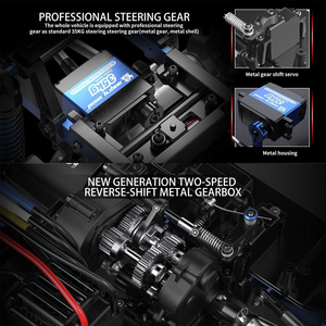 Mới Nhất Mjx H8P 1/8 Quy Mô 4WD RC Xe Tất Cả Các Khóa Hậu Vệ Leo Núi Xe Tải Đá Crawler Quái Vật Mứt Xe Tải 2.4G Tần Số - Product Image 5