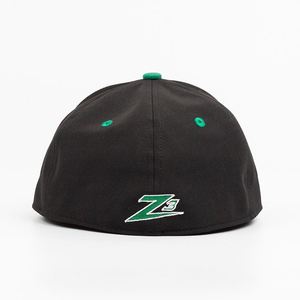 Gorra de Béisbol Bordada en 3D y Plana, Personalizada al por Mayor, con Tela Elástica en 4 Direcciones, Corona Negra, Visera Verde, Color de Contraste, Gorra Deportiva - Product Image 5