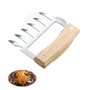 Shredding Meat Shredder Claws Forks Meat Claws with Wooden Handle