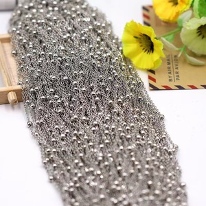Cadena de Cobre con Cuentas en Forma de O, Oro, Plata, Oro Rosa KC, Oro Blanco, Negro Metálico, Cadena de Moda para Suéter, Material para Fabricación de Joyería DIY - Product Image 4