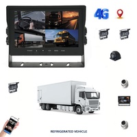 Enregistreur DVR 7 pouces 4CH moniteur de recul de voiture camion bus camion camion van 1080P kit de système de caméra de recul