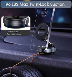 Support magnétique flexible populaire pour téléphone de tableau de bord avec fixation pour voiture, compatible avec les modèles 17/16/15 Pro Max - Product Image 3
