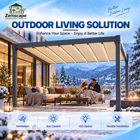 Pergola pliante en PVC résistante aux intempéries, personnalisable, avec toit rétractable motorisé, auvent imperméable pour cour, patio, terrasse