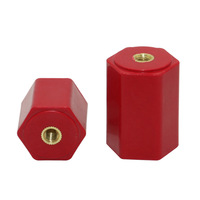 Isolateur de barre hexagonale rouge DOWE série EN DMC BMC, isolateurs électriques basse tension EN50, support de barre, certifié CE RoHS