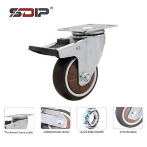 Meistverkaufte TPR-Rollen Antistatische Doppelkugellager Gummi Geräuschlose Rollen Bremsmechanismus Modernes Design Wohnzimmer Küche - Product Image 1