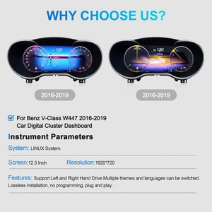 Navihua <b>for</b> <b>Car</b> Video Mercedes Benz V Class W447 <b>for</b> 2016-2019 <b>Car</b> Digital Cluster Dashboard Interior Upgrade Kit - Product Image 6