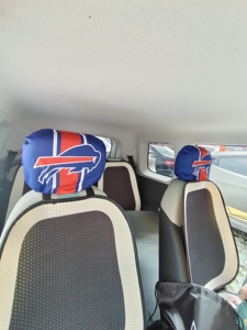 Sarung bantal mobil Buffalo Bills kustom 32 nflteam Fan sarung bantal mobil kualitas tinggi penutup sandaran kepala kursi mobil - Product Image 3