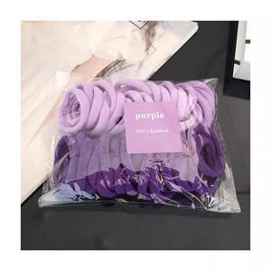 Coletero elástico de algodón, 50 Uds., bandas para el pelo sin costuras multicolor para niños y mujeres, lazos para el pelo de estilo dulce para niñas - Product Image 2
