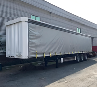 Semi-remorque à rideaux latéraux en acier de haute qualité, 3 essieux, 60 tonnes, personnalisée pour camions, vente directe d'usine, fabriquée en Chine
