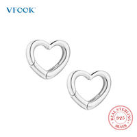 Fermoir en argent sterling 925 en forme de cœur VFOOK, fermoir décoratif romantique pour la fabrication de bijoux pour femmes