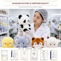 Collection de mini animaux en peluche doux et confortables pour le bureau, la chambre d'enfant et comme cadeau réconfortant, série d'animaux en peluche aux designs variés