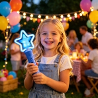 Nouvelle Lampe LED Rotative YT 9' à Double Zone RGB (Éclat Intérieur Constant + Flash Néon Extérieur) – Bâton Lumineux Portable Thème Romantique pour Fête