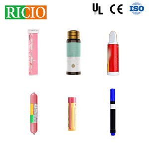 RICIO 고정밀 완전 자동 원통형 병 자가 접착 혈액 튜브 라벨 기계 유리 종이 라벨 터치 스크린 - Product Image 6