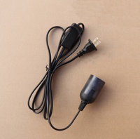 Kit de cordon de lampe de Table E27 blanc noir câble en pvc prise américaine et interrupteur en ligne ou gradateur