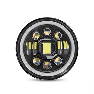 7 Inch LED Headlight <b>Running</b> Lamp Angel Eye DRL 12V 120W Car <b>Light</b> for Jeep Wrangler JK Lada Niva Off Road - Product Image 3