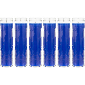 Vente en gros Bougies bocal en verre Hoodoo 8 pouces couleur rouge 7 jours Bougies bon marché populaire église funéraire tombe commémorative bougies religieuses en stock - Product Image 4