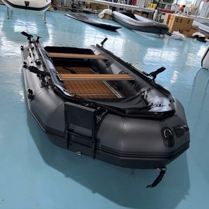 Bateau robuste RSA-HD380 gris foncé de 380 cm avec renfort de fond et <span class=keywords><strong>support</strong></span> <span class=keywords><strong>moteur</strong></span>, <span class=keywords><strong>support</strong></span> radar pour l'aventure - Product Image 3